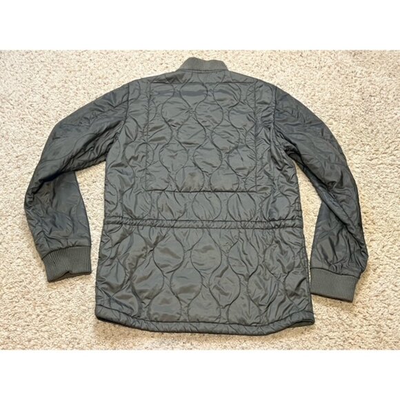 Diesel Men Olive Green Quilted Liner Bomber Snap Button Jacket Size Large L EUC - Picture 8 of 9